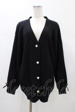 画像1: MA*RS / ロングニットカーディガン Free ブラック H-26-01-07-1041-EL-TO-NS-ZH