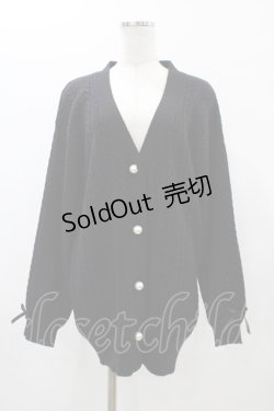 画像1: MA*RS / ロングニットカーディガン Free ブラック H-26-01-07-1041-EL-TO-NS-ZH