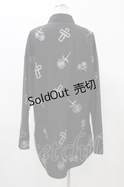 画像2: Jamie エーエヌケー / ハートクロス柄長袖BIGシャツ M ブラック H-26-01-07-1042-LO-BL-NS-ZH