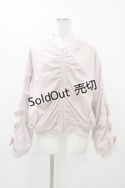 画像1: Ank Rouge / リボン&ローズエンブロイダリーブルゾン M ピンク H-26-01-07-1046-CA-JA-NS-ZH