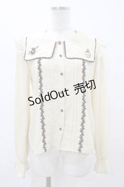 画像1: axes femme POETIQUE / ドリーミーメルヘン柄刺繍ブラウス/Disney M 生成り H-26-01-07-1053-AX-BL-NS-ZH