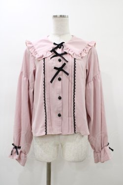 画像1: DearMyLove / 3つリボンセーラーブラウス M ピンク H-26-01-07-1055-EL-BL-NS-ZH