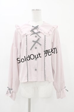 画像1: DearMyLove / 3つリボンセーラーブラウス M ピンク H-26-01-07-1055-EL-BL-NS-ZH