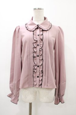 画像1: DearMyLove / リボンブラウス M ピンク H-26-01-07-1056-EL-BL-NS-ZH