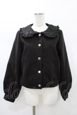 画像1: Ank Rouge / フリルリボンジャケット M ブラック H-26-01-07-1061-CA-JA-NS-ZH