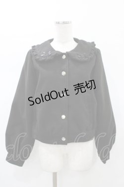 画像1: Ank Rouge / フリルリボンジャケット M ブラック H-26-01-07-1061-CA-JA-NS-ZH