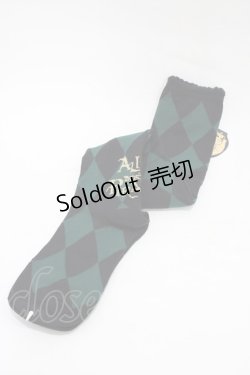 画像1: ALICE and the PIRATES / A/Pダイヤ柄オーバーニーソックス  グリーン H-26-01-07-1009-PA-ZA-NS-ZH