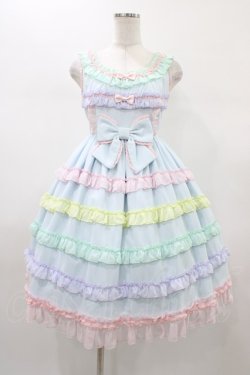 画像1: Angelic Pretty / しゃぼん玉ジャンパースカート Free サックス H-26-01-07-1017-AP-OP-NS-ZH