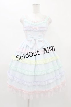 画像1: Angelic Pretty / しゃぼん玉ジャンパースカート Free サックス H-26-01-07-1017-AP-OP-NS-ZH