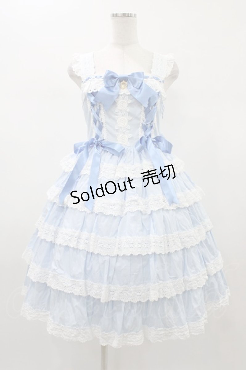 画像1: BABY,THE STARS SHINE BRIGHT / Romantic Dream Roseジャンパースカート Free サックス H-26-01-07-1018-BA-OP-NS-ZH (1)