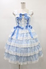 画像1: BABY,THE STARS SHINE BRIGHT / Romantic Dream Roseジャンパースカート Free サックス H-26-01-07-1018-BA-OP-NS-ZH (1)
