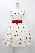 mille fille closet by LODISPOTTO / RetroFrenchハートワンピース M オフ/レッド H-26-01-07-1022-LO-OP-NS-ZH