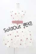 mille fille closet by LODISPOTTO / RetroFrenchハートワンピース M オフ/レッド H-26-01-07-1022-LO-OP-NS-ZH