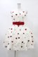 画像1: mille fille closet by LODISPOTTO / RetroFrenchハートワンピース M オフ/レッド H-26-01-07-1022-LO-OP-NS-ZH (1)