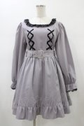 Ank Rouge / スピンドルバックリボンワンピース M ブルーグレー H-26-01-07-1025-CA-OP-NS-ZH