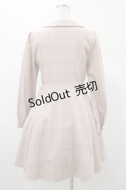 画像2: Ank Rouge / フロントリボンチェックワンピース M ピンク H-26-01-07-1026-CA-OP-NS-ZH