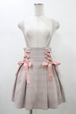 画像1: MA*RS / レースアップサスペンダースカート Free ピンク H-26-01-07-1029-EL-SK-NS-ZH