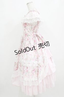 画像2: metamorphose / フローレンスケープ付きミディアムジャンパースカート サイズ1 ピンク H-26-01-07-001-ME-OP-NS-ZH