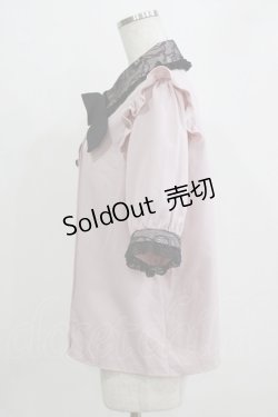 画像2: DearMyLove / レース重ねハートバックルリボンブラウス 3L ピンク H-26-01-07-047-EL-BL-NS-ZH