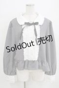 Cherirulu Chocola / MYリボンマルエリブラウス 4L グレー H-26-01-07-048-GO-BL-NS-ZH