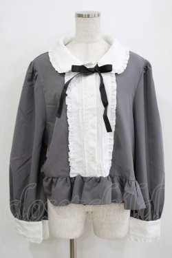 画像1: Cherirulu Chocola / MYリボンマルエリブラウス 4L グレー H-26-01-07-048-GO-BL-NS-ZH
