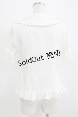 画像3: Lolitime（海外ロリータブランド） / 刺繍衿ブラウス M オフ H-26-01-07-049-GO-BL-NS-ZH
