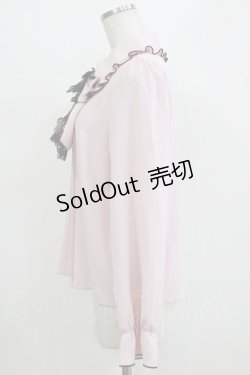 画像2: DearMyLove / リボンブラウス M ピンク H-26-01-07-050-EL-BL-NS-ZH