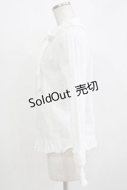 画像2: Lilia（海外ロリータブランド） / ドビーリボンブラウス S オフ H-26-01-07-052-PU-BL-NS-ZH