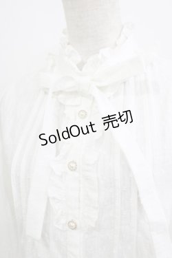 画像4: Lilia（海外ロリータブランド） / ドビーリボンブラウス S オフ H-26-01-07-052-PU-BL-NS-ZH