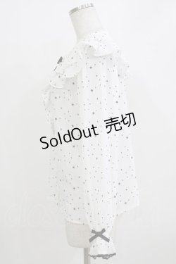 画像2: axes femme Kawaii / 星柄ブラウス M オフ H-26-01-07-054-AX-BL-NS-ZH
