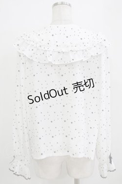 画像3: axes femme Kawaii / 星柄ブラウス M オフ H-26-01-07-054-AX-BL-NS-ZH