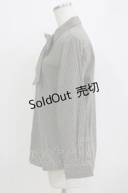 画像2: Fi.n.t / 共布ビックリボンシャツ Free GREEN×BR H-26-01-07-055-CA-BL-NS-ZH