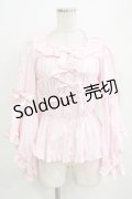 metamorphose / スクエアあきロング姫袖ブラウス・TCブロード サイズ1 ピンク H-26-01-07-056-ME-BL-NS-ZH