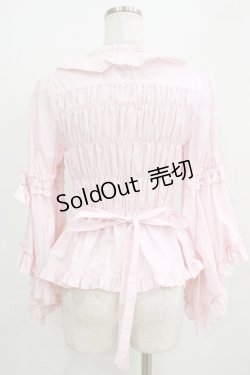 画像3: metamorphose / スクエアあきロング姫袖ブラウス・TCブロード サイズ1 ピンク H-26-01-07-056-ME-BL-NS-ZH