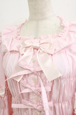 画像4: metamorphose / スクエアあきロング姫袖ブラウス・TCブロード サイズ1 ピンク H-26-01-07-056-ME-BL-NS-ZH