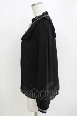 画像2: axes femme POETIQUE / 内レースブラウス M ブラック H-26-01-07-057-AX-BL-NS-ZH