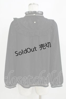 画像3: axes femme POETIQUE / 内レースブラウス M ブラック H-26-01-07-057-AX-BL-NS-ZH