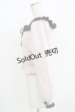 画像2: Honey Cinnamon / セーラーニットカーディガン Free ピンク H-26-01-07-058-LO-TO-NS-ZH