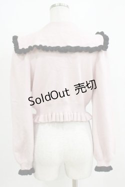 画像3: Honey Cinnamon / セーラーニットカーディガン Free ピンク H-26-01-07-058-LO-TO-NS-ZH