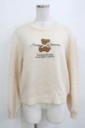 Honey Cinnamon / TEDDYアップリケニット Free アイボリー H-26-01-07-059-LO-TO-NS-ZH