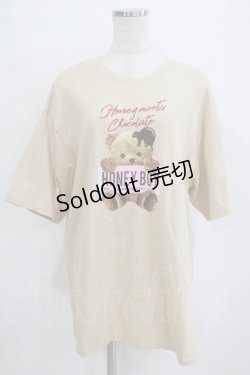 画像1: Honey Cinnamon / シナモンTEDDY Tee Free ベージュ H-26-01-07-064-LO-TS-NS-ZH