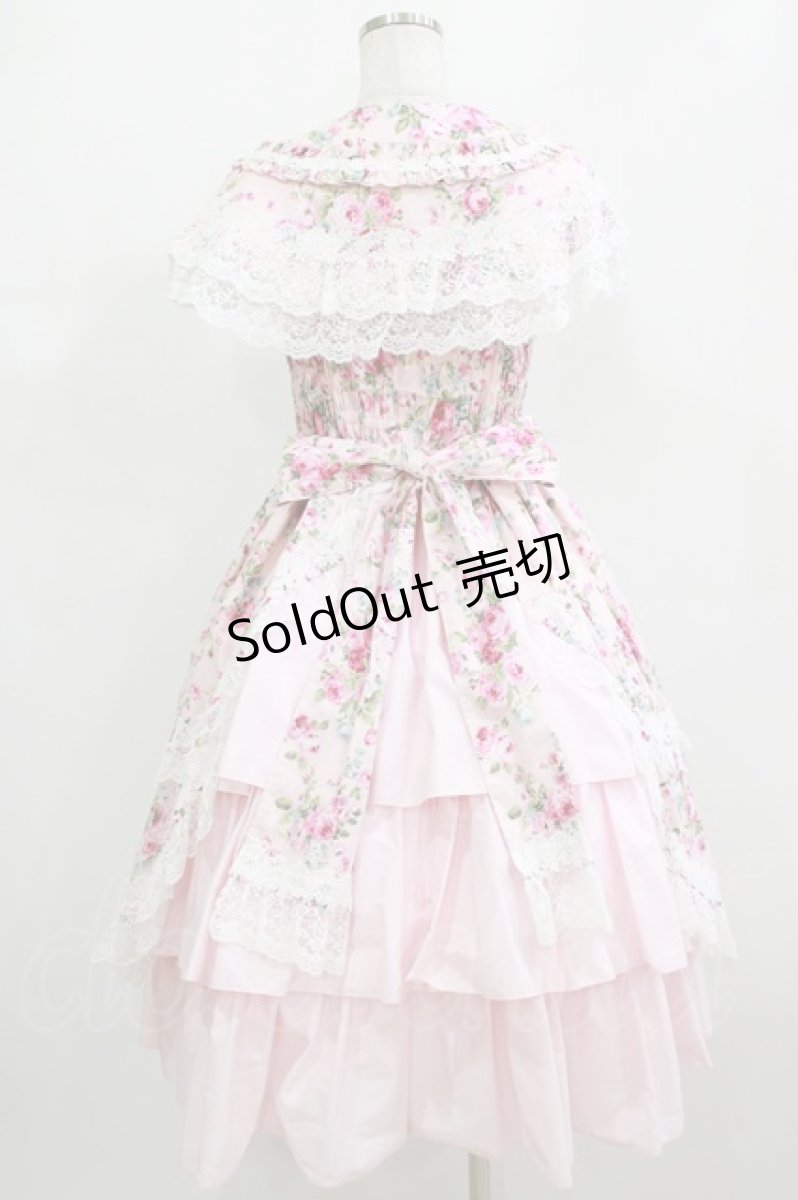 画像3: metamorphose / フローレンスケープ付きミディアムジャンパースカート サイズ1 ピンク H-26-01-07-001-ME-OP-NS-ZH (3)