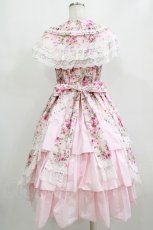 画像3: metamorphose / フローレンスケープ付きミディアムジャンパースカート サイズ1 ピンク H-26-01-07-001-ME-OP-NS-ZH (3)