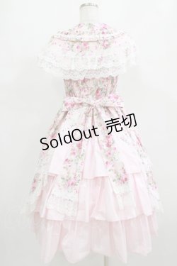 画像3: metamorphose / フローレンスケープ付きミディアムジャンパースカート サイズ1 ピンク H-26-01-07-001-ME-OP-NS-ZH