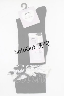 画像1: Alice Mashiro / ECMAHSレーシーリボン  ブラック H-26-01-07-075-PU-ZA-NS-ZH