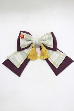 画像2: metamorphose / 春告げ鳥の恋うららリボンバレッタ  ミント H-26-01-07-078-ME-ZA-NS-ZH