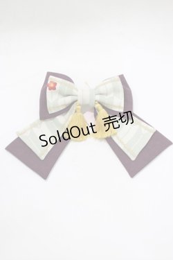 画像2: metamorphose / 春告げ鳥の恋うららリボンバレッタ  ミント H-26-01-07-078-ME-ZA-NS-ZH