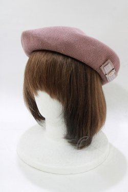 画像1: m petit by misako / NINA'S AM カメオベレー  ダークピンク H-26-01-07-080-LO-AC-NS-ZH