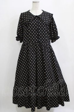画像1: m petit by misako / ナシジドットワンピース 4L ブラック H-26-01-07-014-LO-OP-NS-ZH