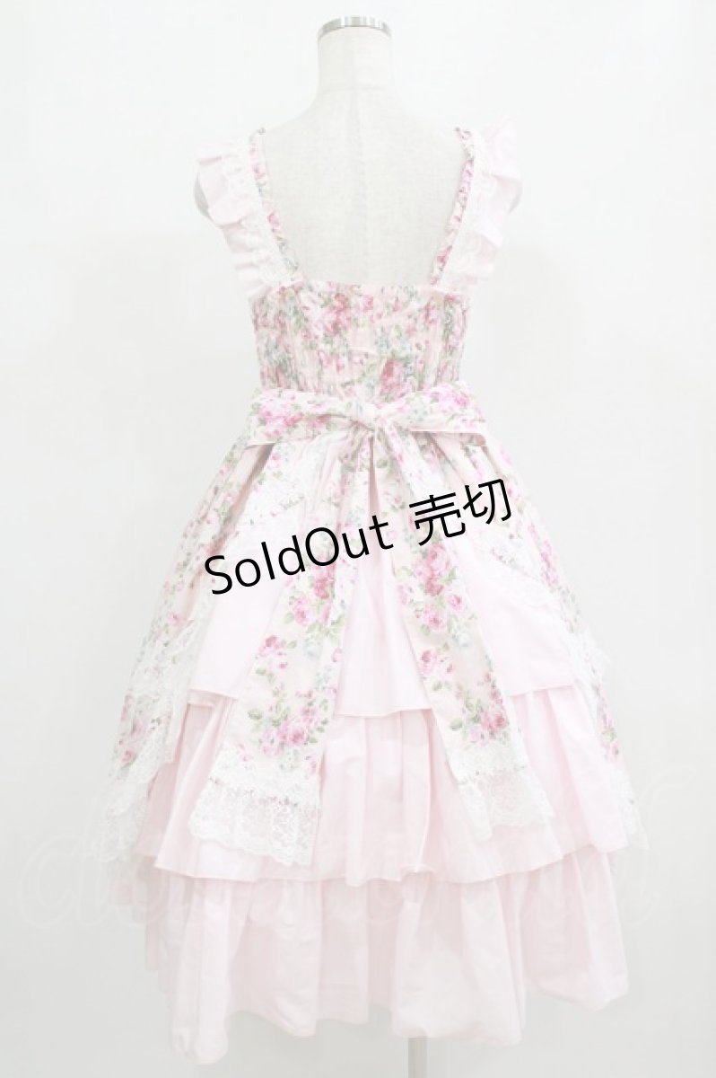 画像7: metamorphose / フローレンスケープ付きミディアムジャンパースカート サイズ1 ピンク H-26-01-07-001-ME-OP-NS-ZH (7)